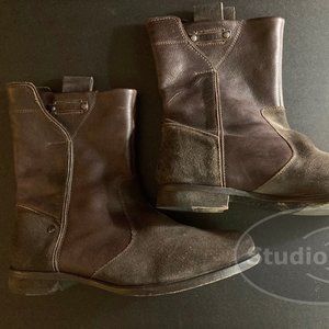 DIESEL Men's 44.5 Suede and Leather Boots